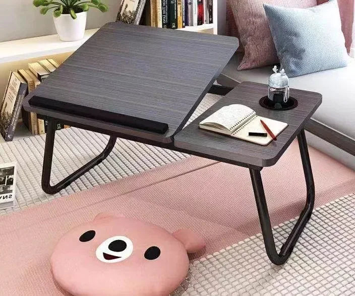 Laptop Desk On The Bed 5 gear Lifting Adjustable Laptop Table with Cup Holder Simple Computer Desk For Working Reading