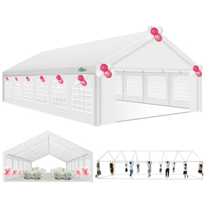20×40FT Party Tent Heavy Duty, Wedding Tent, Event Tent for Parties, with 8 Removable Sidewalls,20×40FT Tent Carpas Para Fiestas
