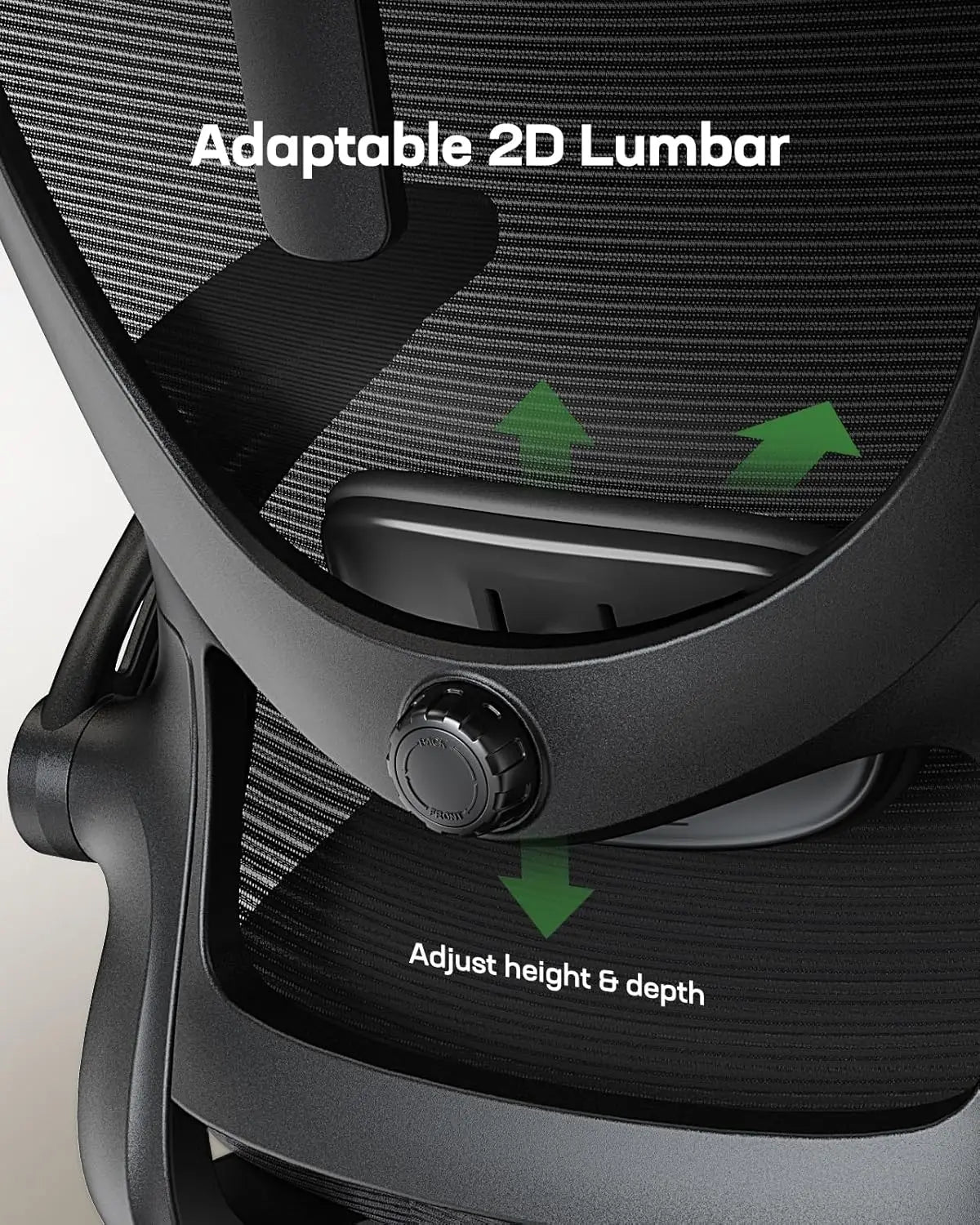 Ergonomic Office Chair with High Back Mesh, Adjustable Lumbar Support, and 3D Armrests for Comfortable Work