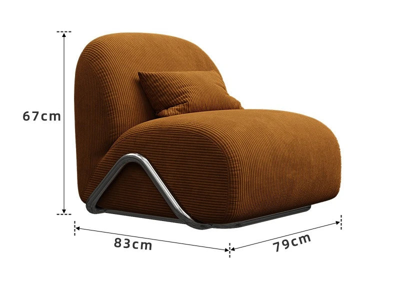 Light Luxury Leisure Chair Designer Recliner Modern Wabi Wind Balcony Single Chair Living Room Comfortable Lazy Single Sofa