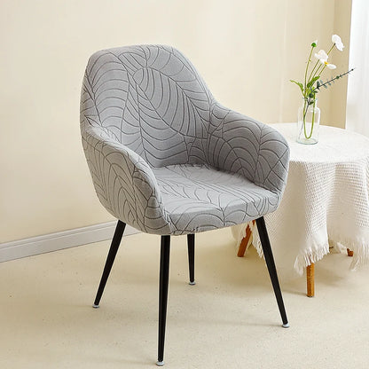 1/4pcs High Arm Chair Cover Elastic Dining Armchair Slipcover Leaf Jacquard Seat Covers for Home Wedding Fundas Para Sillas