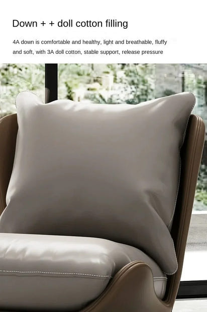 Comfortable Single Sofa Chair for Balcony or Living Room Lazy Sofa Lounge Chair for Bedroom or Reading Upholstered Accent Chair