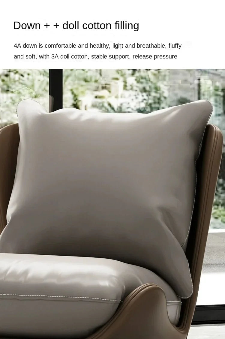 Comfortable Single Sofa Chair for Balcony or Living Room Lazy Sofa Lounge Chair for Bedroom or Reading Upholstered Accent Chair