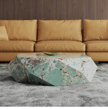 Living room creative water chestnut rock slab coffee table luxury tea table Nordic modern simple diamond rock slab coffee table
