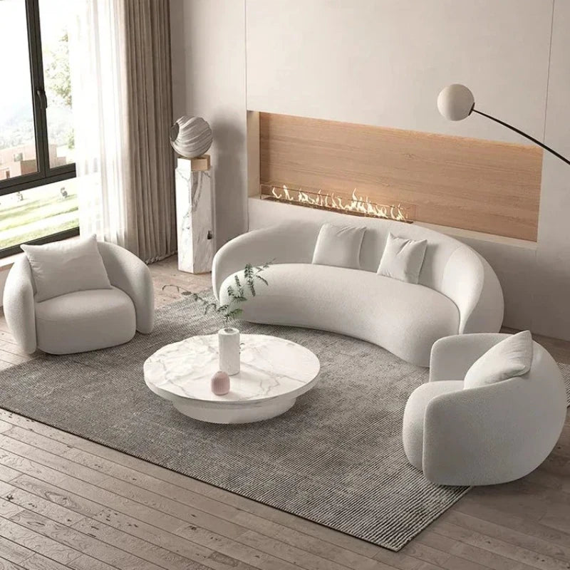 Italian Banana Sofa Minimalist Shaped Sofa Living Room Simple Modern Arc Cashew  Set Lazy Sofa Home Furniture