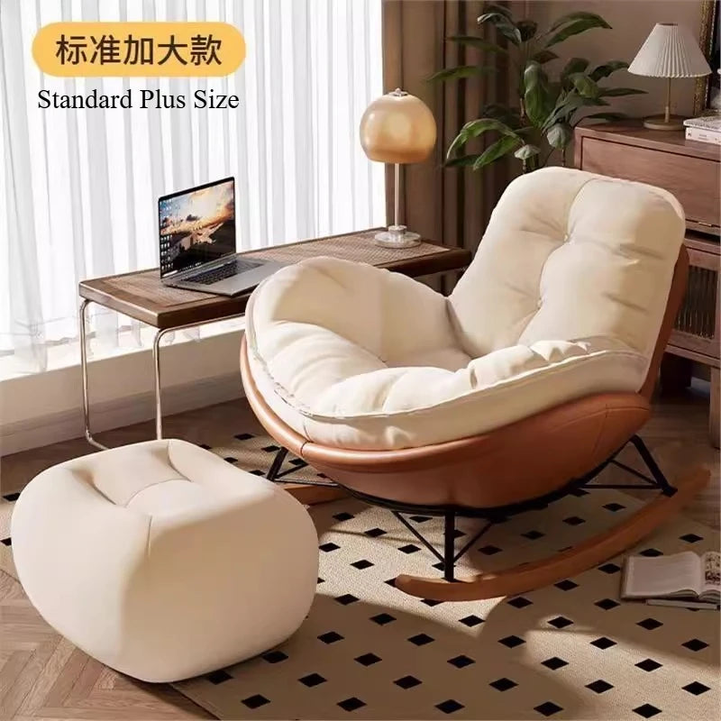 Home Leisure Chair,Living Room Honeycomb Lazy Leisure Rocking Chair,Recliner Chairs Simple Penguin Rocking Chair,Balcony Sofa