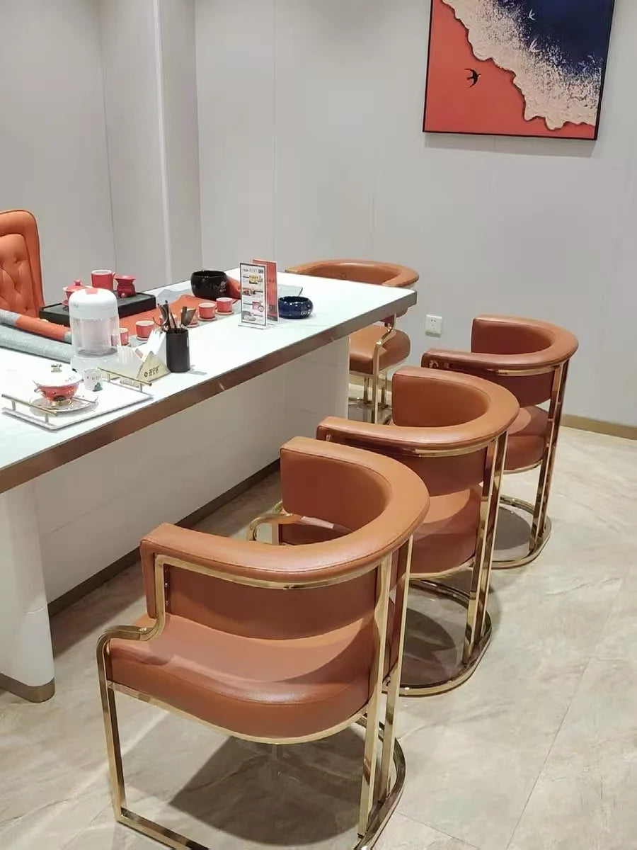 Modern Light Luxury Accent Chair Premium Dining Chair for Salon Reception Office Conference Hotel Lounge Makeup Nail Studio