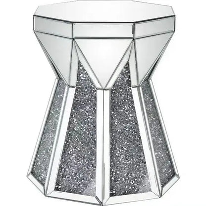 three-dimensional pink diamond glass mirror coffee table coffee table