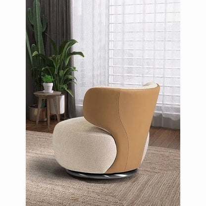 High-end Single Swivel Chair Lazy Leisure Chair New Sofa Living Room Balcony Bedroom Single Seat Personalized Fabric Chair