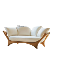 New Chinese-style solid wood sofa living room leather sofa chair modern simple black walnut sofa