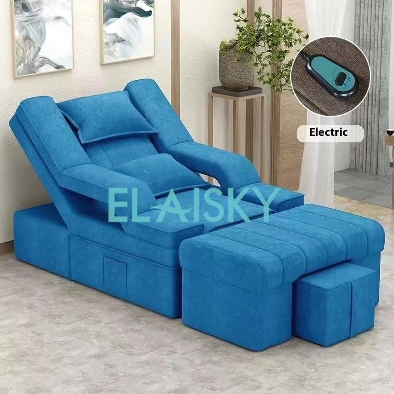 Electric Reclining Chair Foot Massage Sofa Foot Massage Foot Bath Bed Nail Eyelash Beauty Salon Sofa Chairs Cozy Massage Sofa