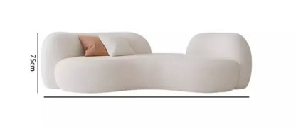 Cream wind sofa, new reception curved sofa in the living room