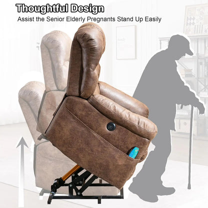 Power Lift Chairs Recliner with Massage and Heating for Elderly Electric Recliner Chair with 24" Wide Seat for Big , Customized