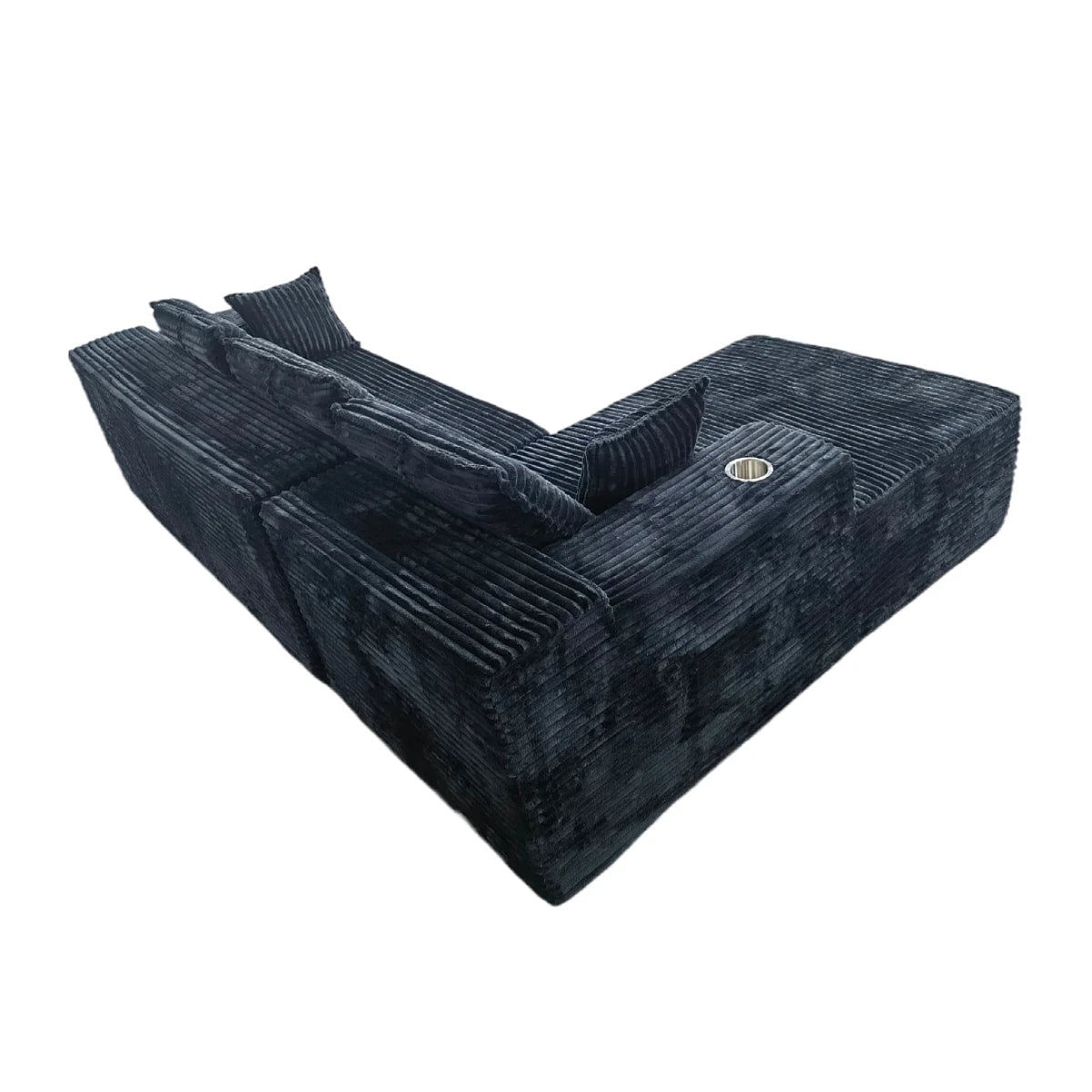 Vacuum Compression Living Room Boneless High Density Combination Foam Sofa Sofa Bed with Cup Holder