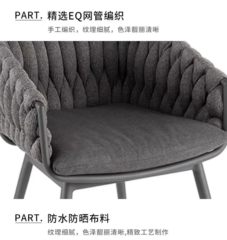 Office Restaurant Garden Chairs Hotel Leisure Simplicity Modern Garden Chairs Homestay Aluminum Furniture Silla De Jardín MHSF