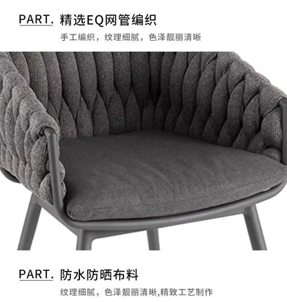 Office Restaurant Garden Chairs Hotel Leisure Simplicity Modern Garden Chairs Homestay Aluminum Furniture Silla De Jardín MHSF