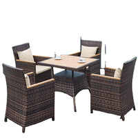 Custom Design Pastoral Garden Set Pastoral Garden Set Plastic Rattan Patio Furniture Set
