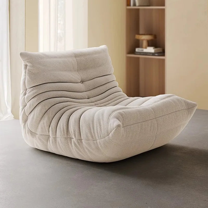 Custom Adjustable Modular Modern Design Single Foam Vacuum Compressed Boneless Sofa Set Hotel Furniture Cloth