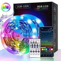 WS2812B LED Strip Lights 1-20M 5V RGB IC Music Sync Color Changing Magic Color Flexible Ribbon for Bedroom Kitchen TV Backlight