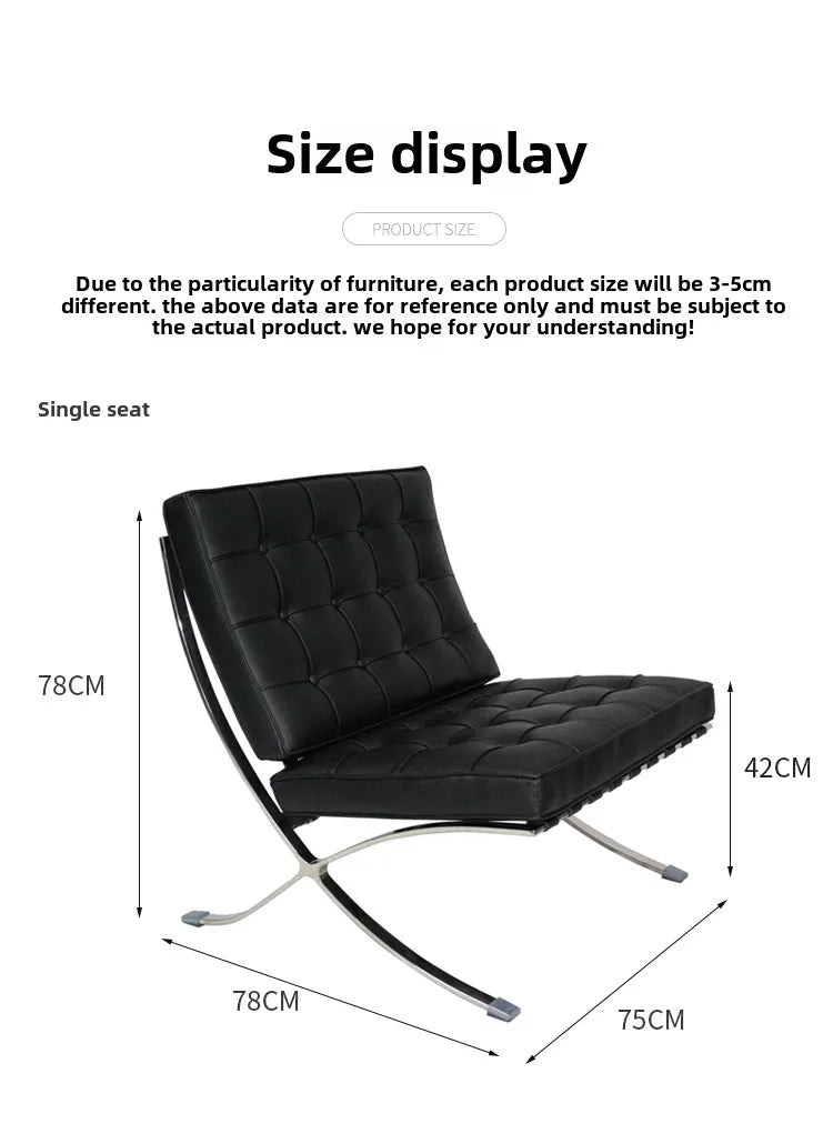 Single Sofa Chair Designer Star Same Leisure Simple High-end Luxury Leisure Chair Nordic Single Barcelona Modern Recliner Chair