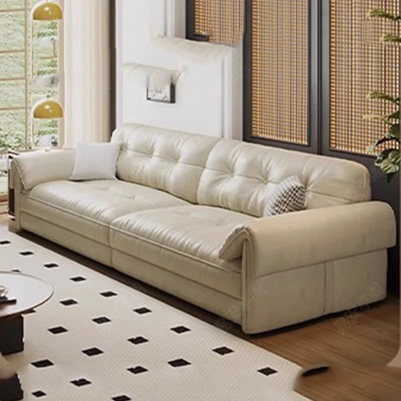 French leather Sofas Living Room family nordic minimalist Sofas luxury europe salas y sofas muebles economicos home Furniture