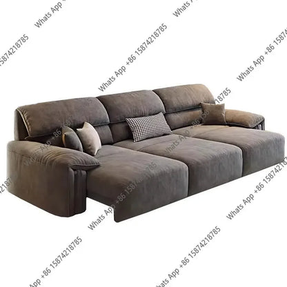 N67 Design Extendable Electric Recliner Sofa Living Room Lazy Lounges Electric Recliner Sofa Nordic Modern Divano Home Furniture