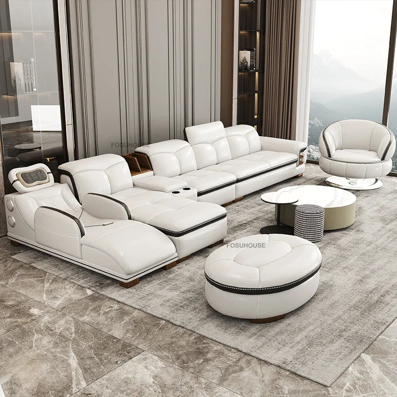 European Luxury Living Room Sofas Home Leisure Sofa Bed Recliner Design Living Room Furniture Modern Corner Smart Massage Sofa