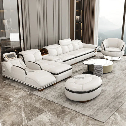 European Luxury Living Room Sofas Home Leisure Sofa Bed Recliner Design Living Room Furniture Modern Corner Smart Massage Sofa