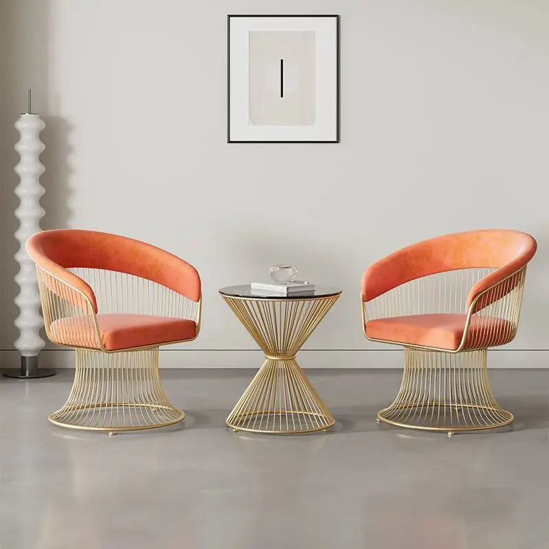Simple cream-style swivel chair, compact light luxury sofa chair, suitable for small living rooms, balconies and home use