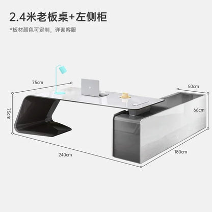 Computer Desk Corner Office Executive Multifunction Home Furniture Organizer Study Table Writing Workshop Desktop Ufficio Room