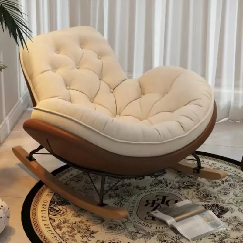 Lazy Sofa Rocking Chair Bedroom Lounge Chair Carefree Adult Living Room Single Balcony Leisure Rocking Chair Recliner Chairs