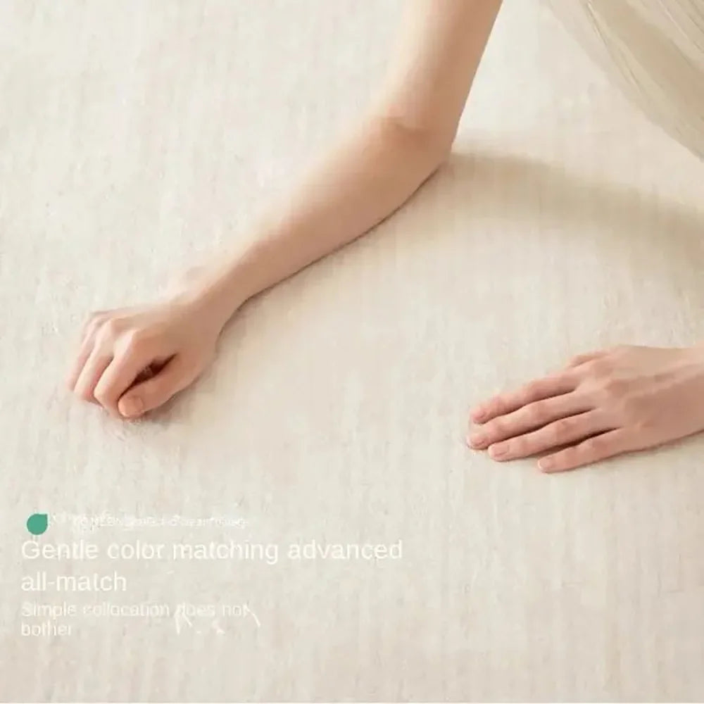 VIKAMA Nordic Minimalist Loop-Pile Rug - Stylish Living Room & Bedroom Carpet, Durable Stain-Resistant Floor Home Decor