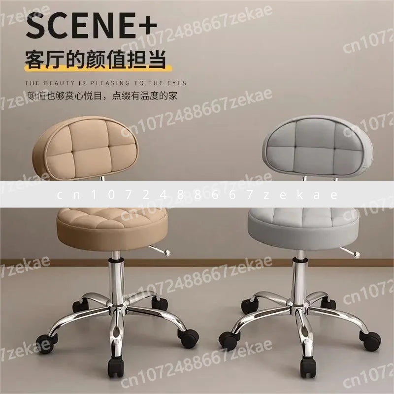 Adjustable Nail, Makeup, Hairdressing Shop, Student Stool, Beauty Salon Special Stool, Roller Bar Chair
