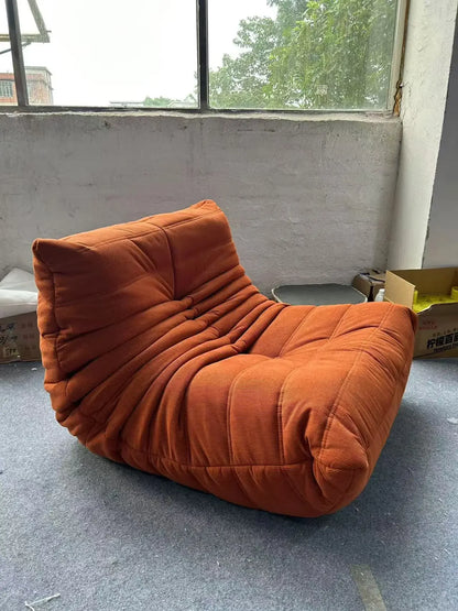 Togo caterpillar sofa balcony leisure bedroom living room reclining sleeping lazy sofa cream wind single recliner