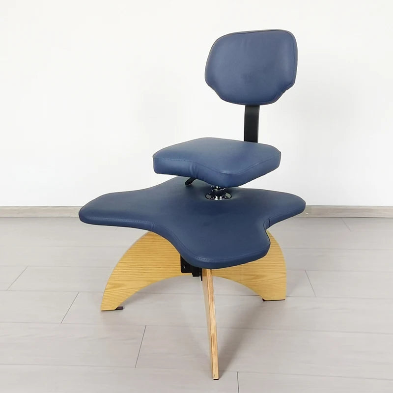 Cross Legged Chair With Backrest Height-Adjustable Stool for Posture Wooden Knee Office Chair Ergonomic Seat Monkey Crouching