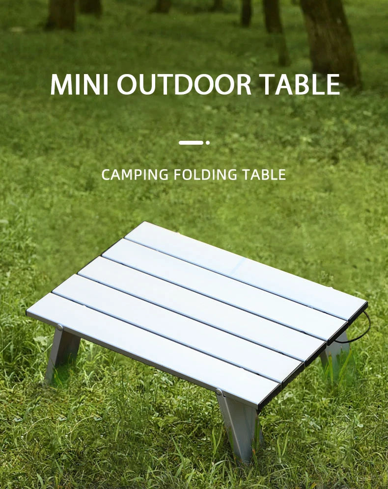 Camping Mini Foldable Table Ultralight Aluminum Alloy Outdoor Table for Travel Picnic Garden Home Detor