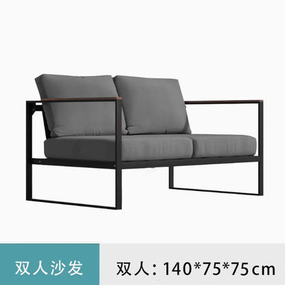 Customized outdoor leisure sofa cafe aluminum alloy lazy sofa coffee table hotel garden balcony villa furniture