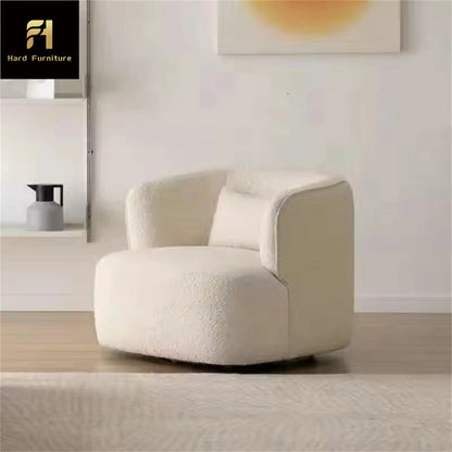 Modern Nordic Single Person Leisure Lazy Sofa Light Luxury Fabric Armrest Accent Chair for Home Furniture for Living Room