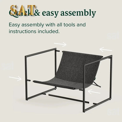 jz Aidan Metal Framed Sling Accent Chair