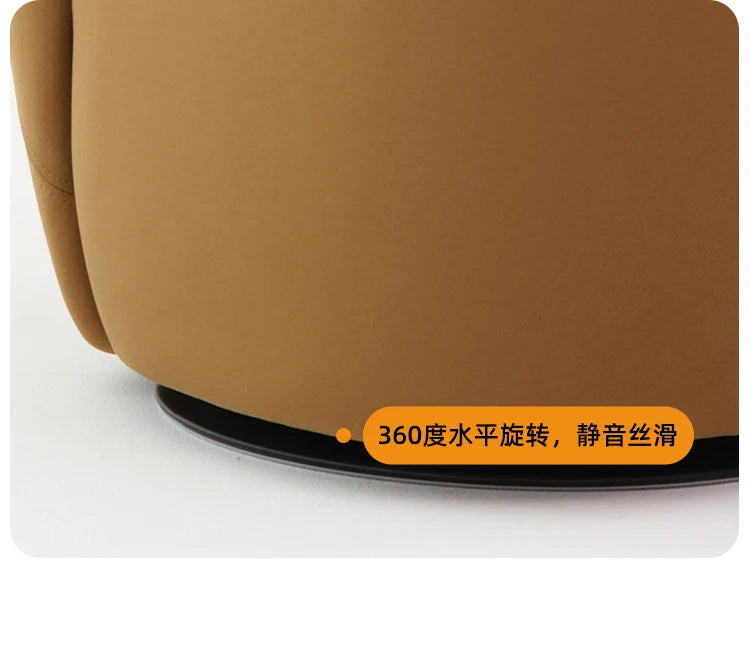 HSingle balcony sofa simple leisure chair rotatable fabric bedroom dressing stool retro light luxury