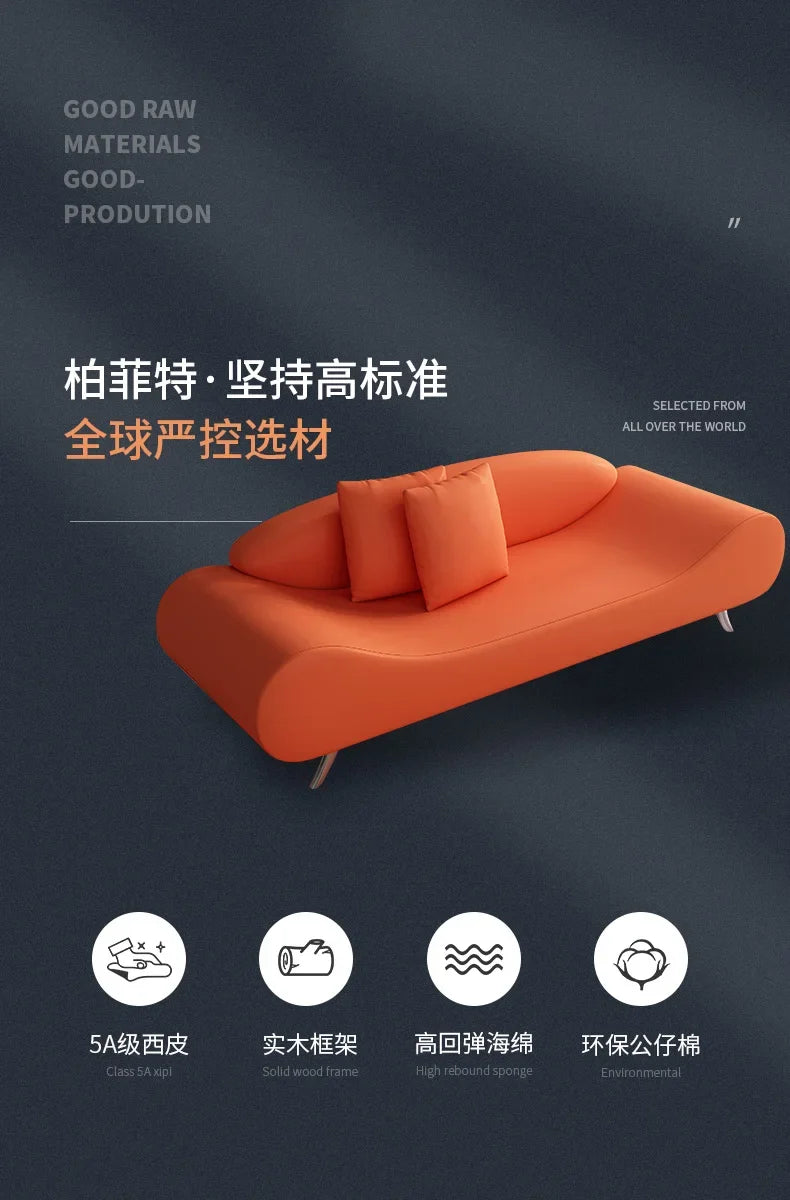 Nordic Relaxing Minimalist Modern Design Comfortable Living Room Sofas Elegant Light Luxury High-quality Simple Hotel Furniture