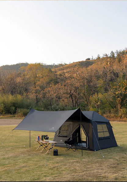 MOUNTAINHIKER 4-6 Person Outdoor Camping Manual Inflation Tent Anti-UV Shade Waterproof Air Tent Hiking Quick Open Beach Fishing