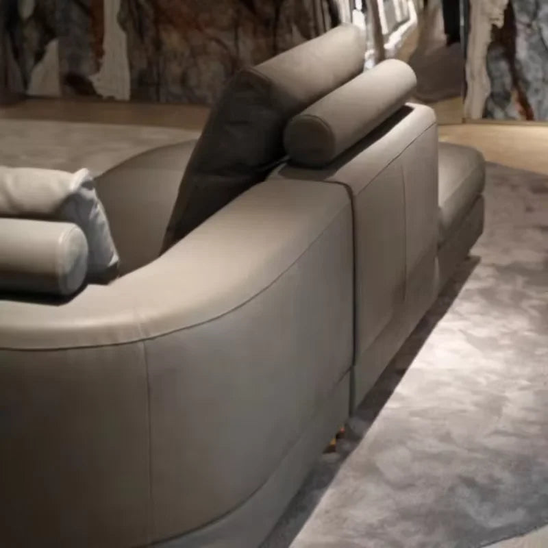 Modern European luxury villa split sofa can be customized living room modular set leather fabric wooden sponge