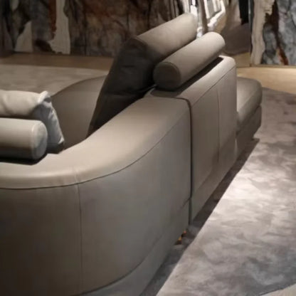 Modern European luxury villa split sofa can be customized living room modular set leather fabric wooden sponge