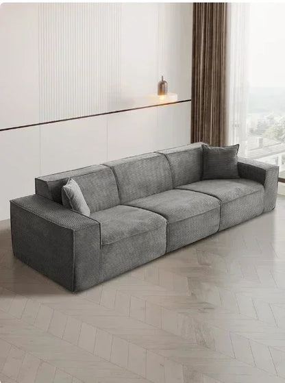 Italian minimalist vacuum sponge compression sofa modern simple corduroy small apartment living room tofu block sofa furniture