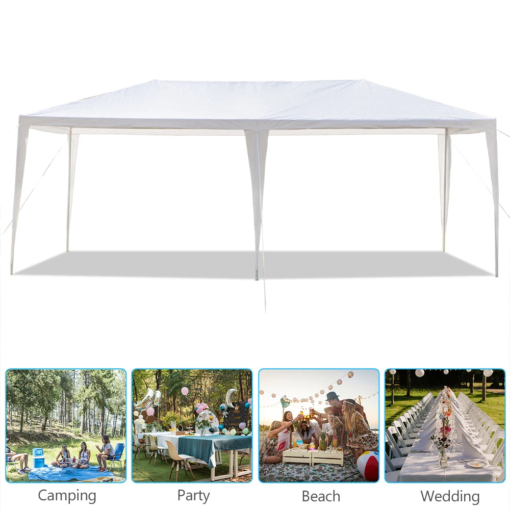 3*6m Non-Cloth Pe Cloth Plastic Sprayed Iron Pipe Outdoor Party Tent White
