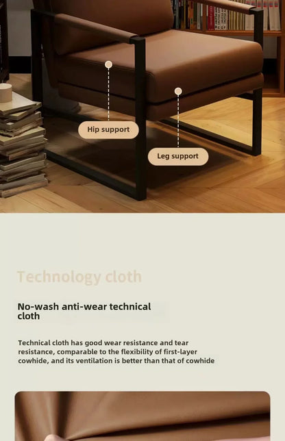 Single Casual Sofa Chair Iron Art Conference Office Negotiation Chair Desk Learning Computer Chair Sofa Chair