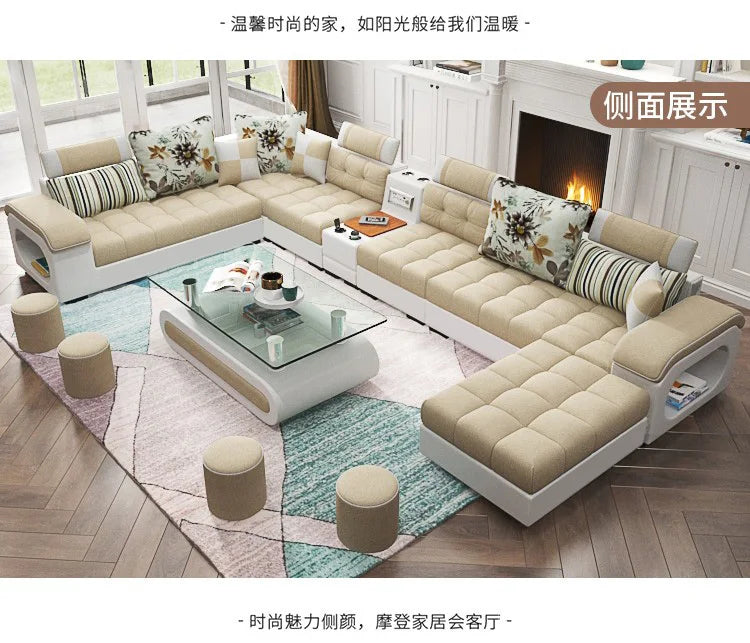 Luxury Minimalist Sofa Multifonction Sectional Storage Massage Sofa Modern Living Room Muebles Para El Hogar Home Furniture