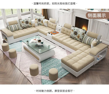 Luxury Minimalist Sofa Multifonction Sectional Storage Massage Sofa Modern Living Room Muebles Para El Hogar Home Furniture