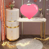 Bedroom Italian Light Luxury Dressing Table Wind Storage Cabinet One Small Apartment Makeup Dresser